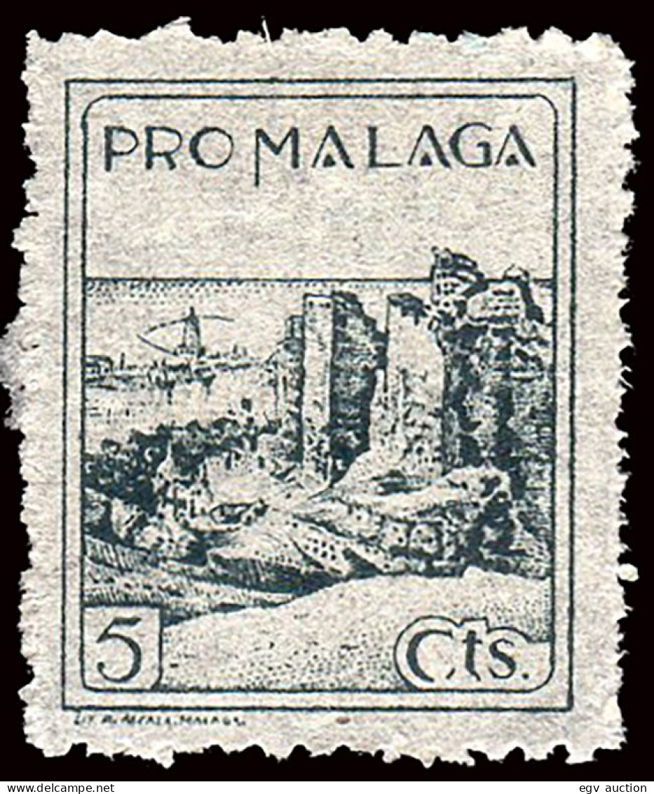 Málaga - Guerra Civil - Emi. Local Nacional - Allepuz ** 1 - "5 Cts. Pro Málaga" - Republican Issues