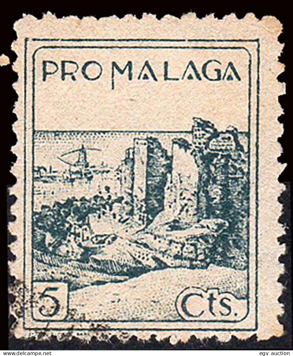 Málaga - Guerra Civil - Emi. Local Nacional - Allepuz O 1 - "5 Cts. Pro Málaga" - Republican Issues