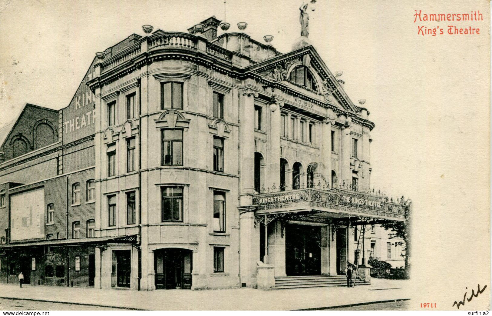 LONDON - HAMMERSMITH - KING'S THEATRE 1904   Lo1705 - London Suburbs