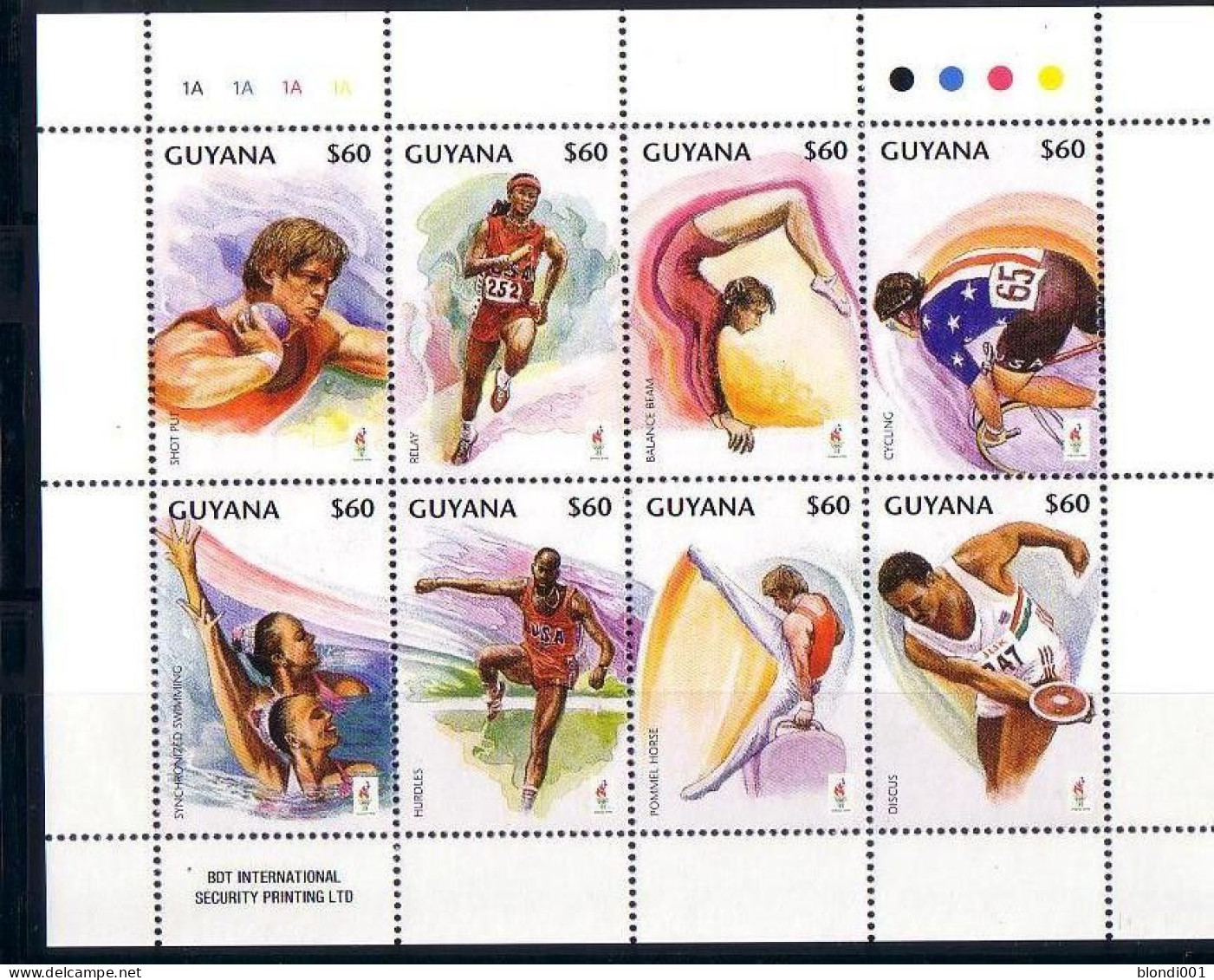 Olympics 1996 - Cycling - GUYANA - Sheet MNH - Summer 1996: Atlanta