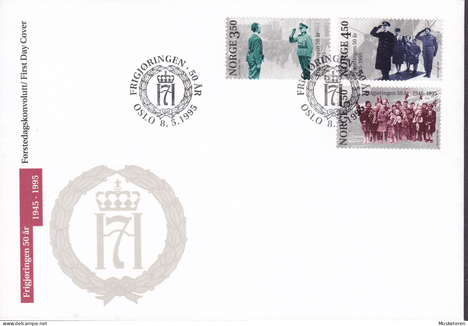 Norway 1995 FDC Cover Ersttags Brief Beendigung Des Wzeiten Wltkrieges Ending Of WWII Complete Set !! - FDC