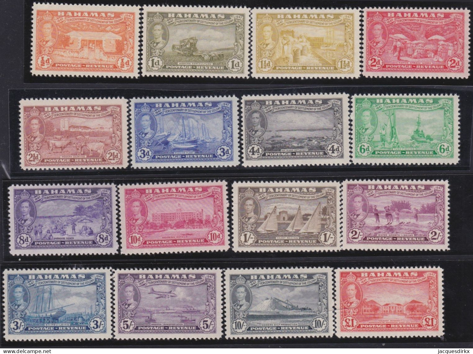 Bahamas    .  SG   .    178/193   .    *      .  Mint- VLH - 1859-1963 Colonia Británica