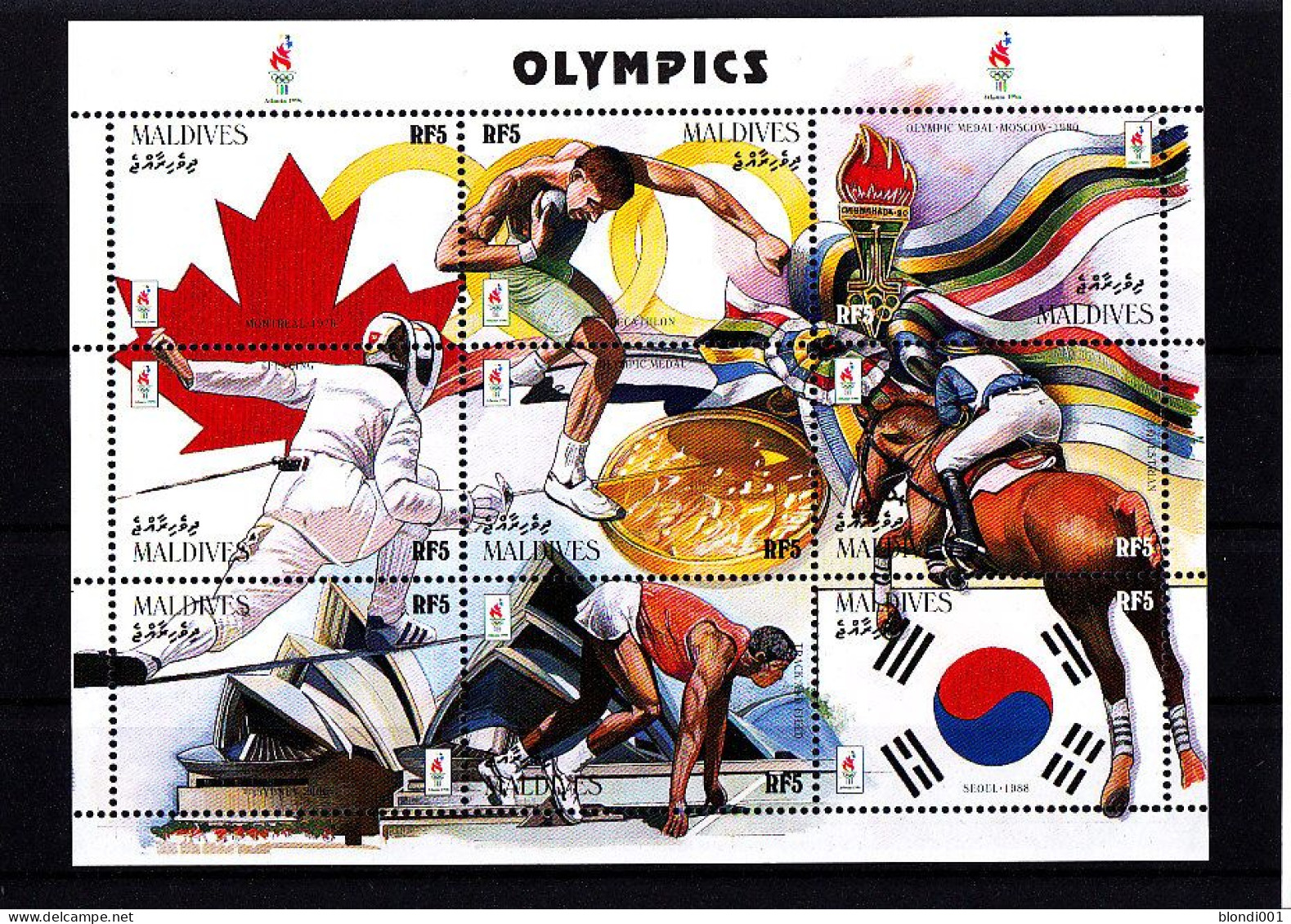 Olympics 1996 - Fencing - MALDIVES - Sheet MNH - Summer 1996: Atlanta