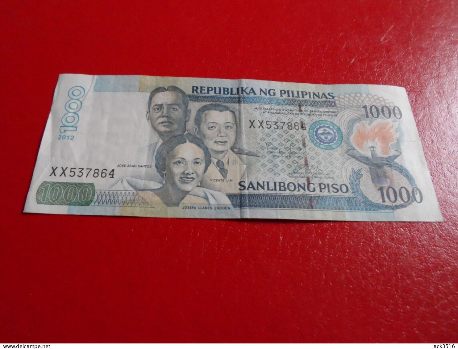 Philippine: Billet 1000 Piso 2012 Sup - Filipinas