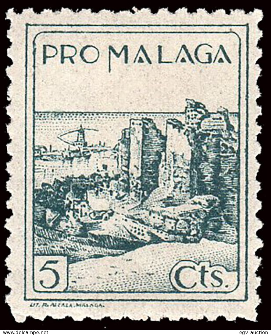 Málaga - Guerra Civil - Emi. Local Nacional - Allepuz ** 2 -"5cts. Pro Málaga" - Republican Issues