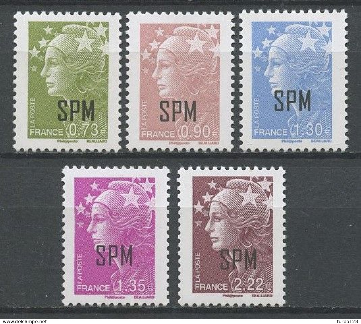 SPM Miquelon 2010 N° 967/971 ** Neufs MNH Superbes C 26 € Marianne De Beaujard Série Courante - Unused Stamps