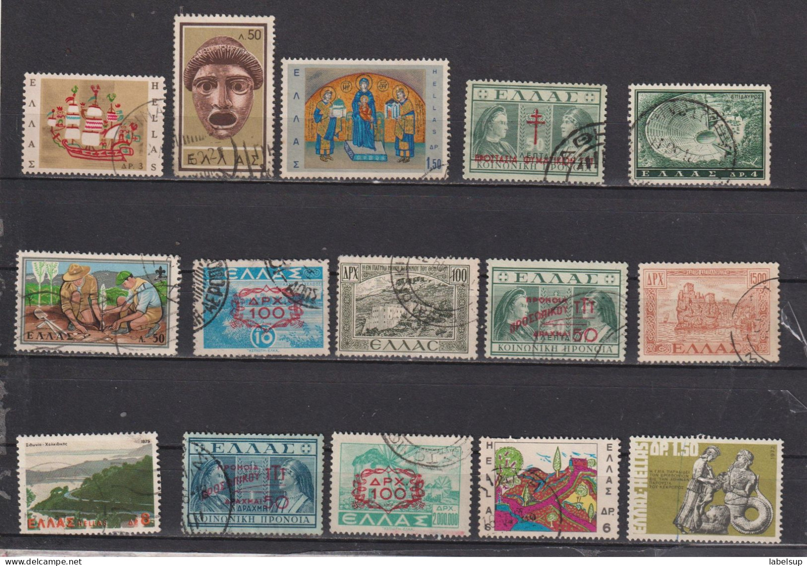 Timbres Oblitérés De Grèce, Années Diverses - Collections