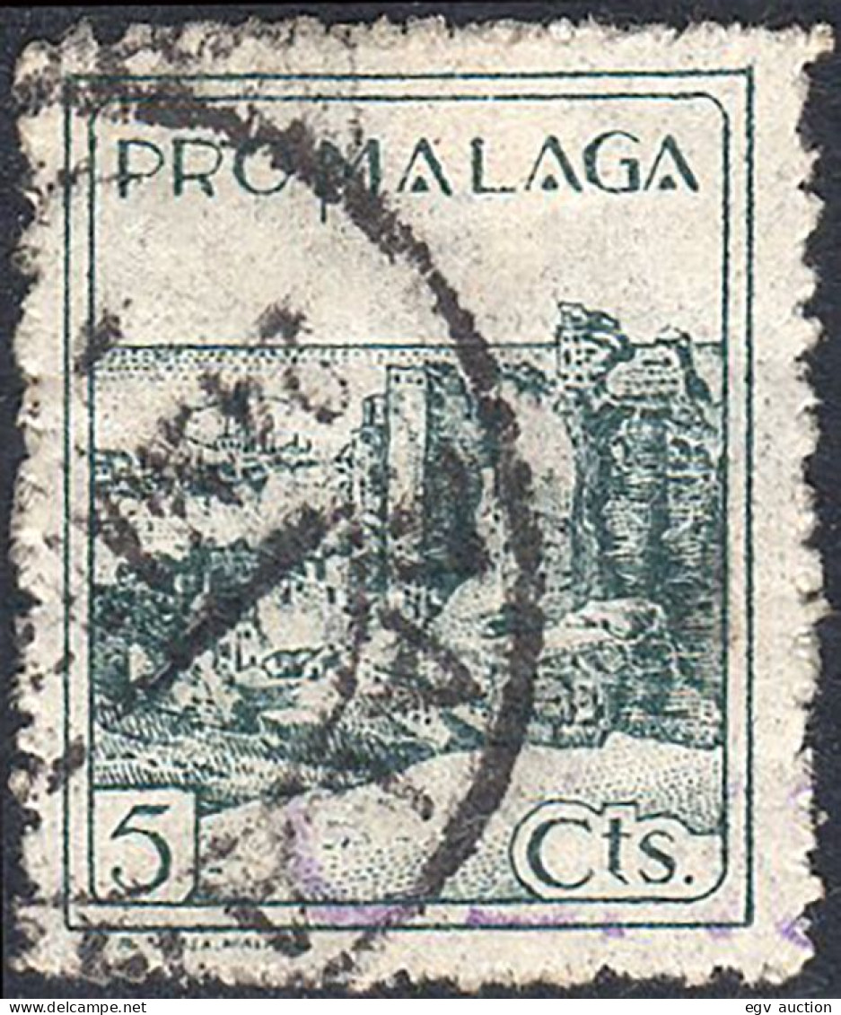 Málaga - Guerra Civil - Emi. Local Nacional - Allepuz O 2 -"5cts. Pro Málaga" - Emissioni Repubblicane