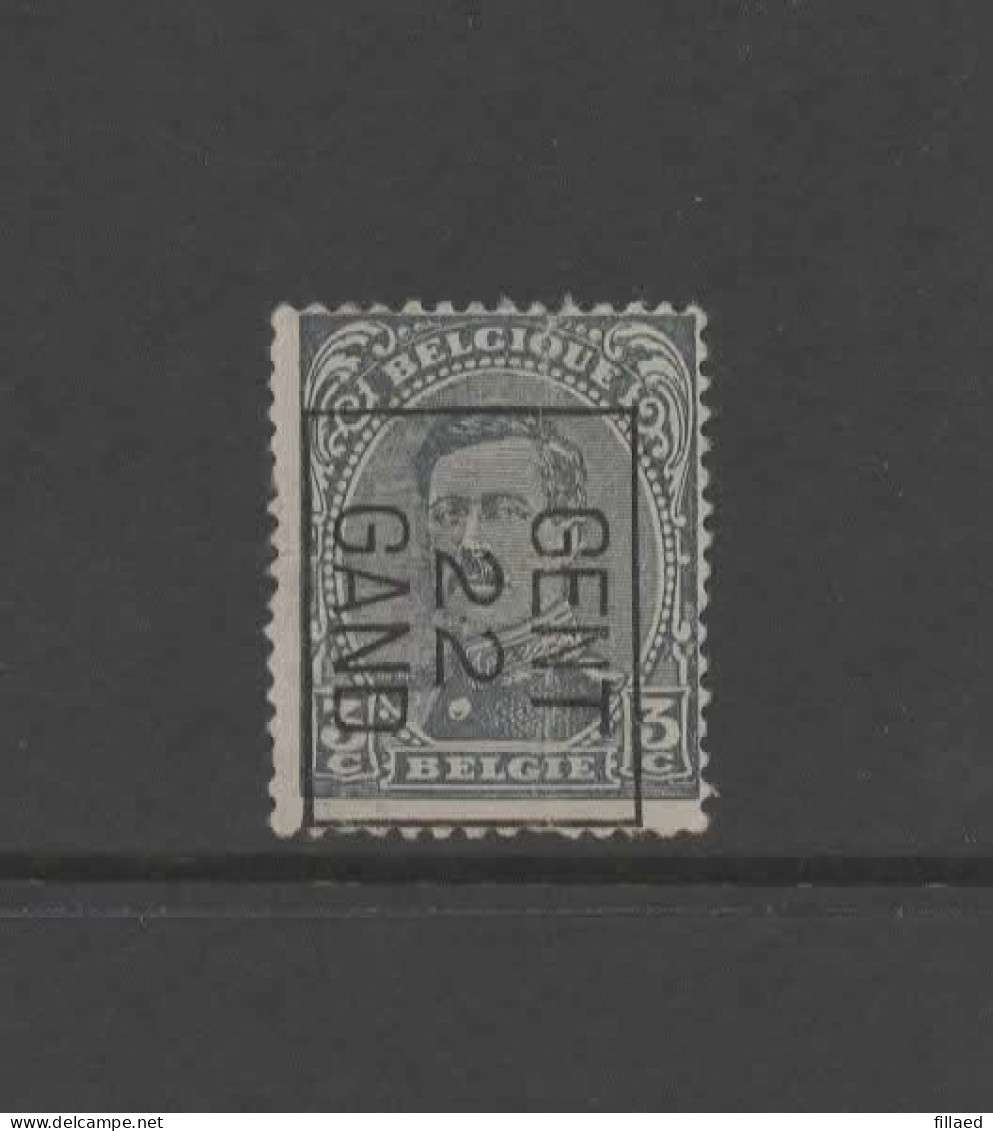 België: PRE 64B  Gent 22 Gand Zonder Gom - Typografisch 1922-26 (Albert I)