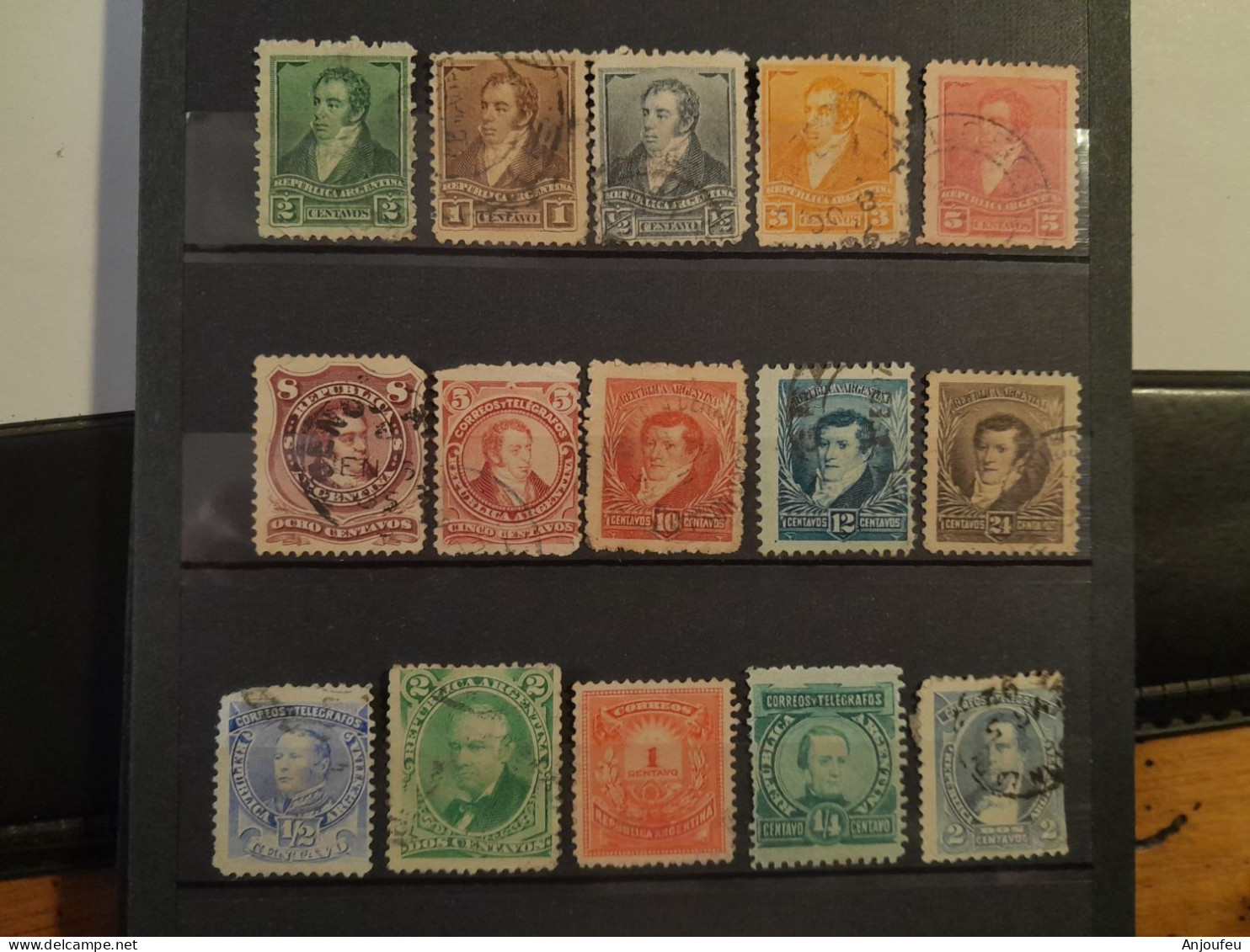 Lot De 15 Très Anciens Timbres Oblitérés Argentine - Used Stamps