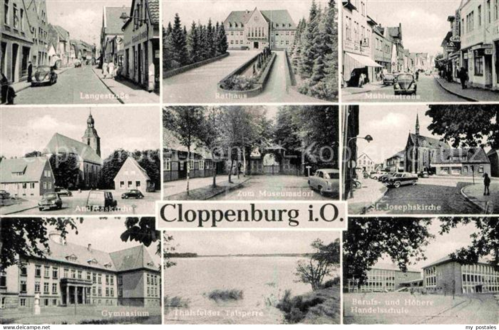 72842184 Cloppenburg Rathaus Handelsschule Gymnasium  Cloppenburg - Cloppenburg