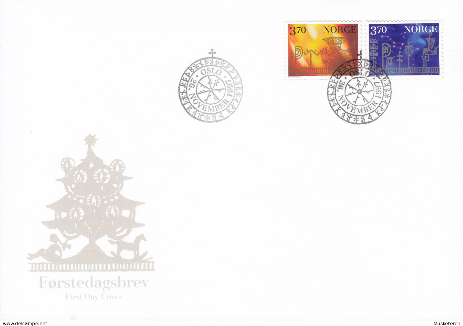 Norway 1997 FDC Cover Ersttags Brief Weihnachten Christmas Jul Noel Natale Navidad Complete Set !! - FDC