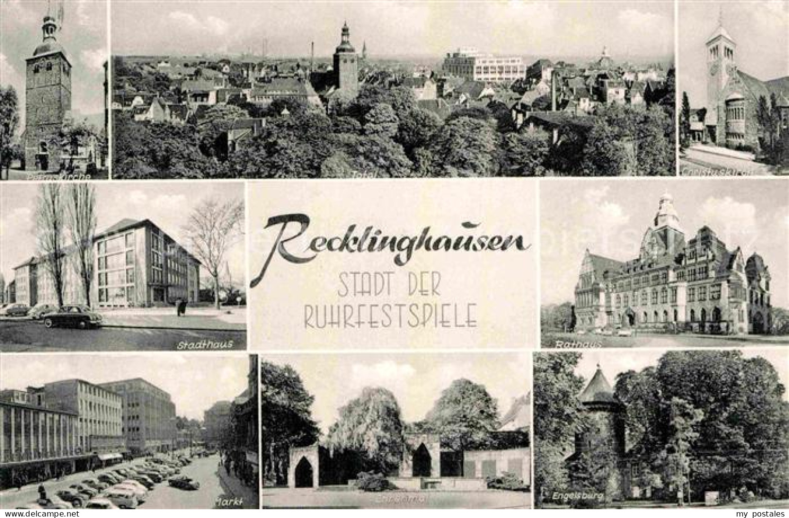 72842169 Recklinghausen Westfalen Kirche Stadthaus Christuskirche Markt Ehrenmal - Recklinghausen