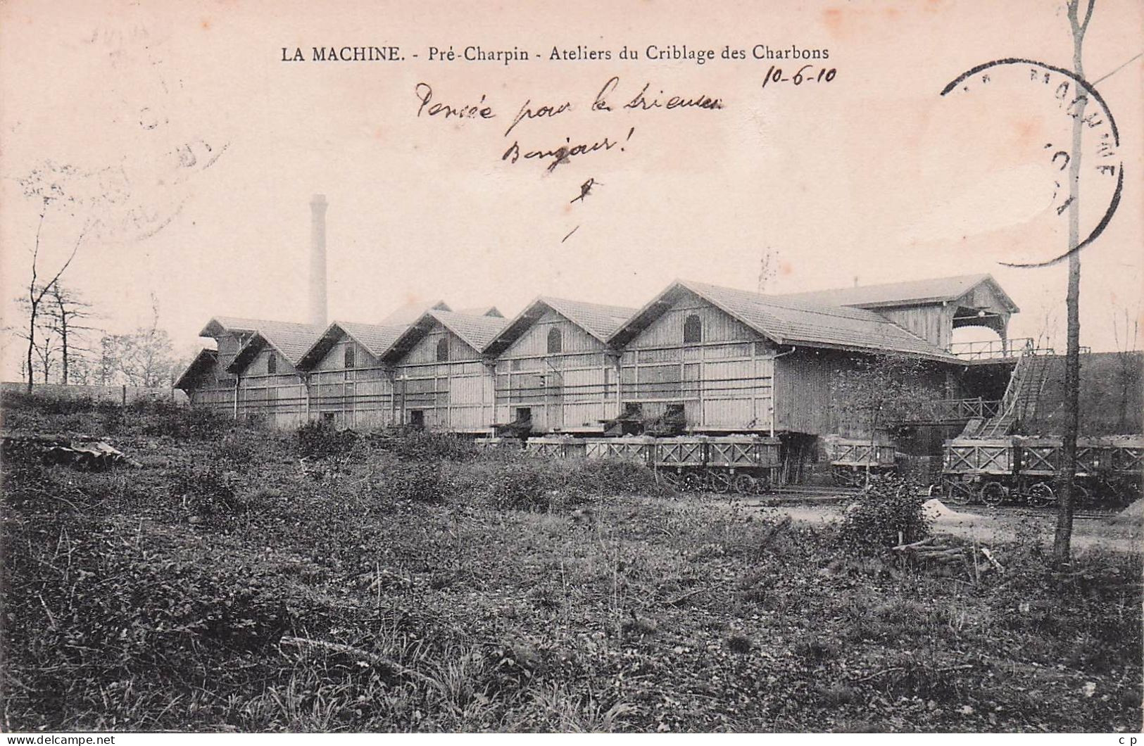 La Machine - Les Pres Charpins  -  Ateliers Du Criblage Des Charbons - CPA °Jp - La Machine