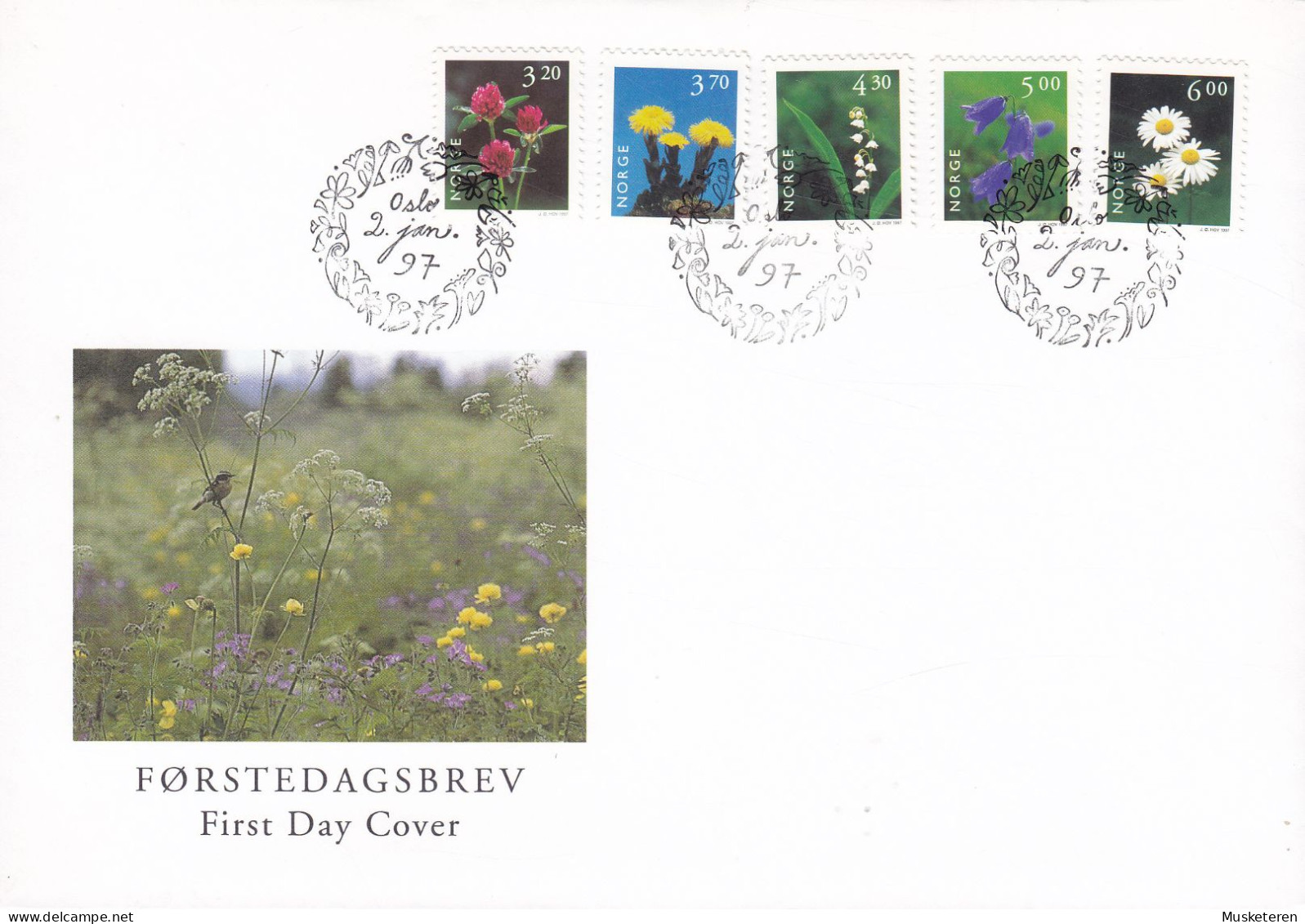 Norway 1997 FDC Cover Ersttags Brief Pflanzen Plants Complete Set !! - FDC