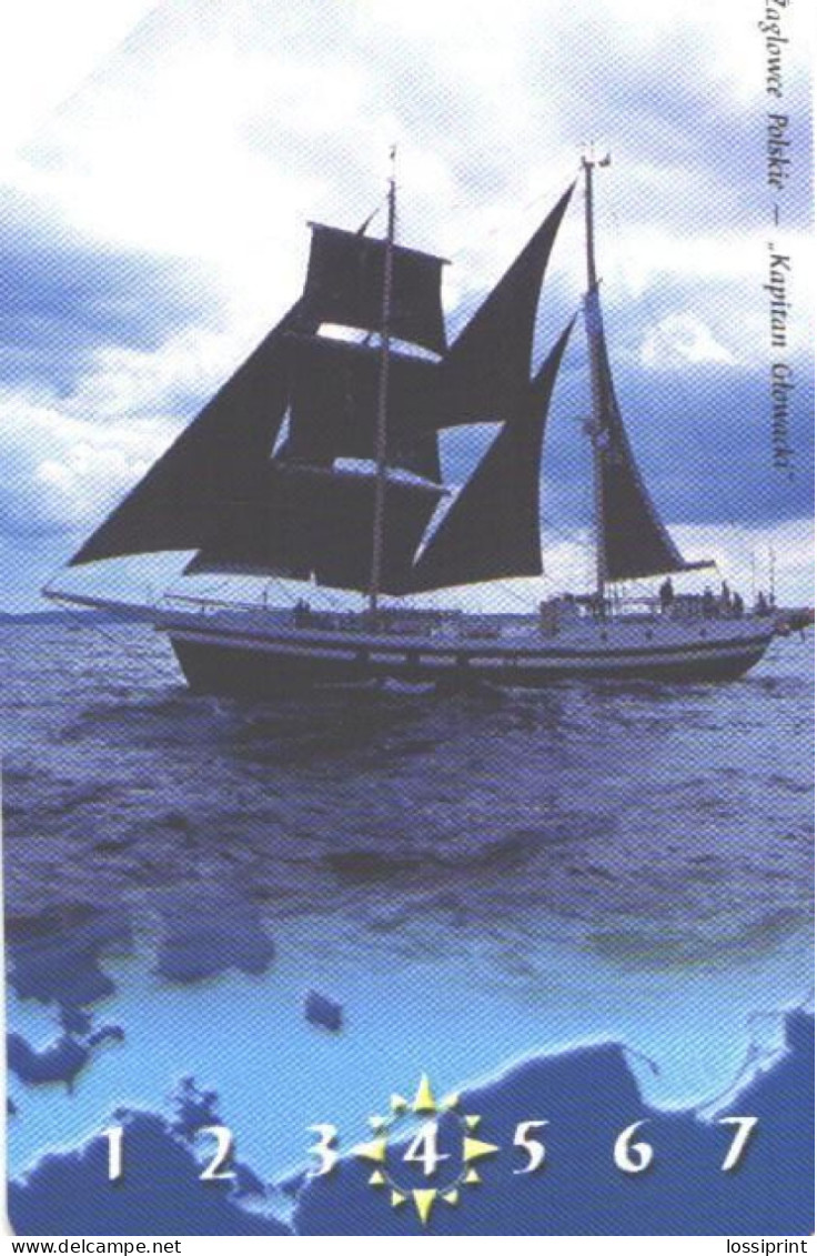 Poland:Used Phonecard, Telekomunikacja Polska S.A., 25 Units, Sailing Ship Kapitan Glowacki - Polonia