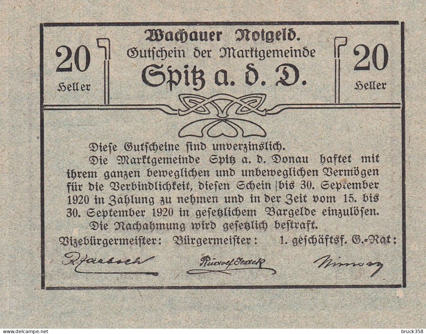 ÖSTERREICH-Notgeld-ohnr Auflage,ohne Stempel - Oesterreich