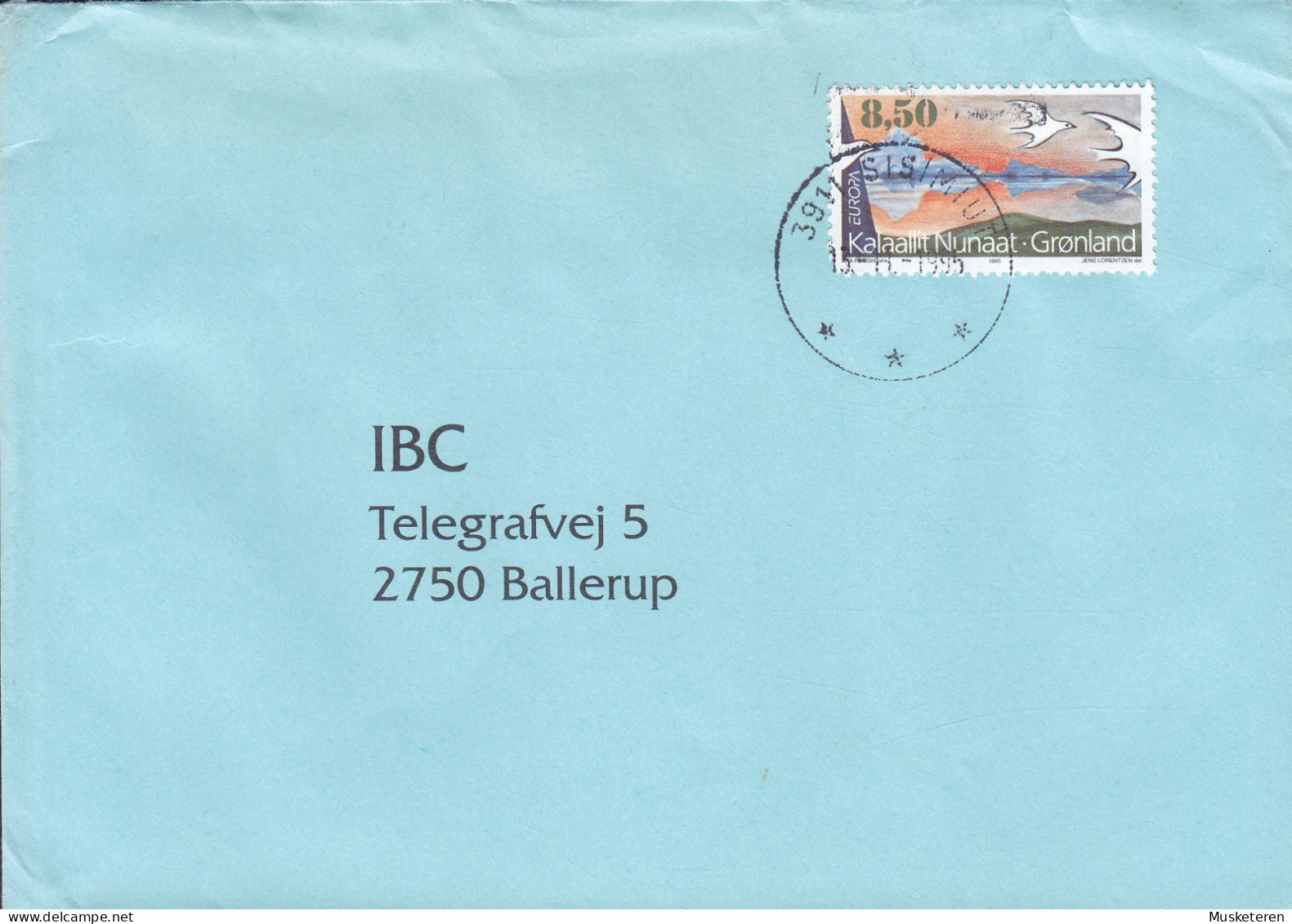 Greenland SISIMIUT 1995 Cover Brief Lettre BALLERUP Denmark 8.50 Kr. Europa CEPT Stamp - Brieven En Documenten