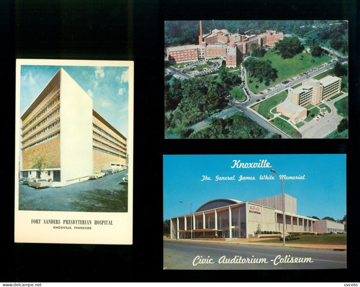 USA, Tennessee,University Of Tennessee, Coliseum, Hospital,1960's, Lot Of 3 Postcards N100d - Knoxville