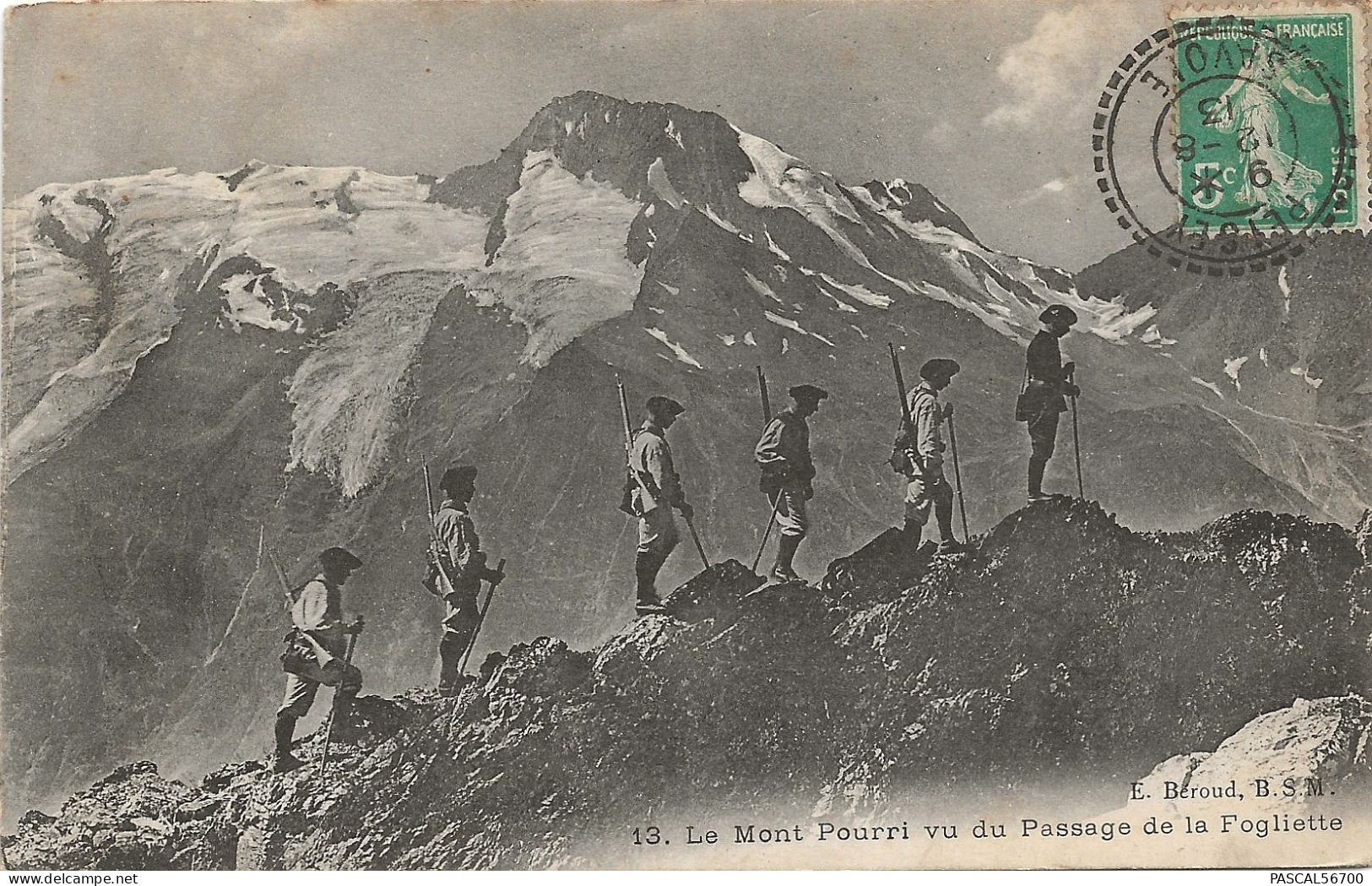 CPA LE MONT POURRI VU DU PASSAGE DE LA FOGLIETTE ***BON ETAT*** - Alpinisme