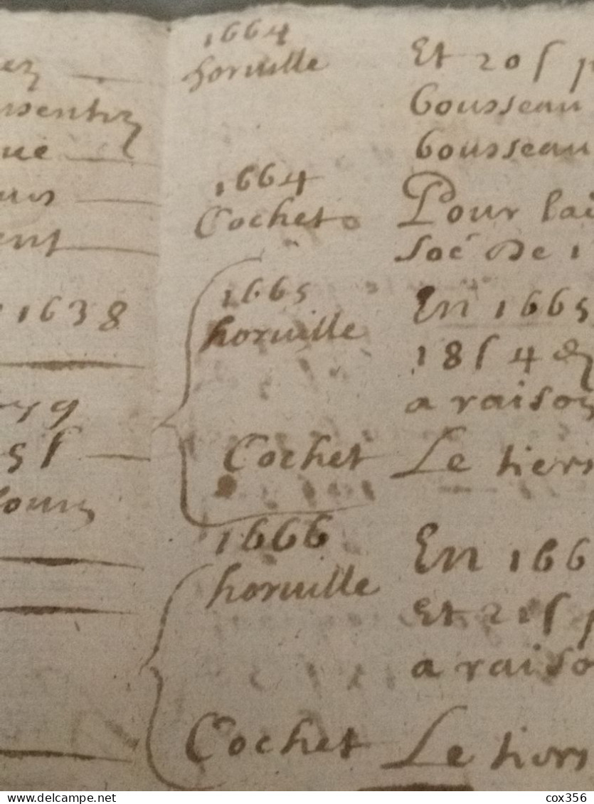 VIEUX PAPIERS Cachets BRETAGNE 1664 . Signer - Cachets Généralité