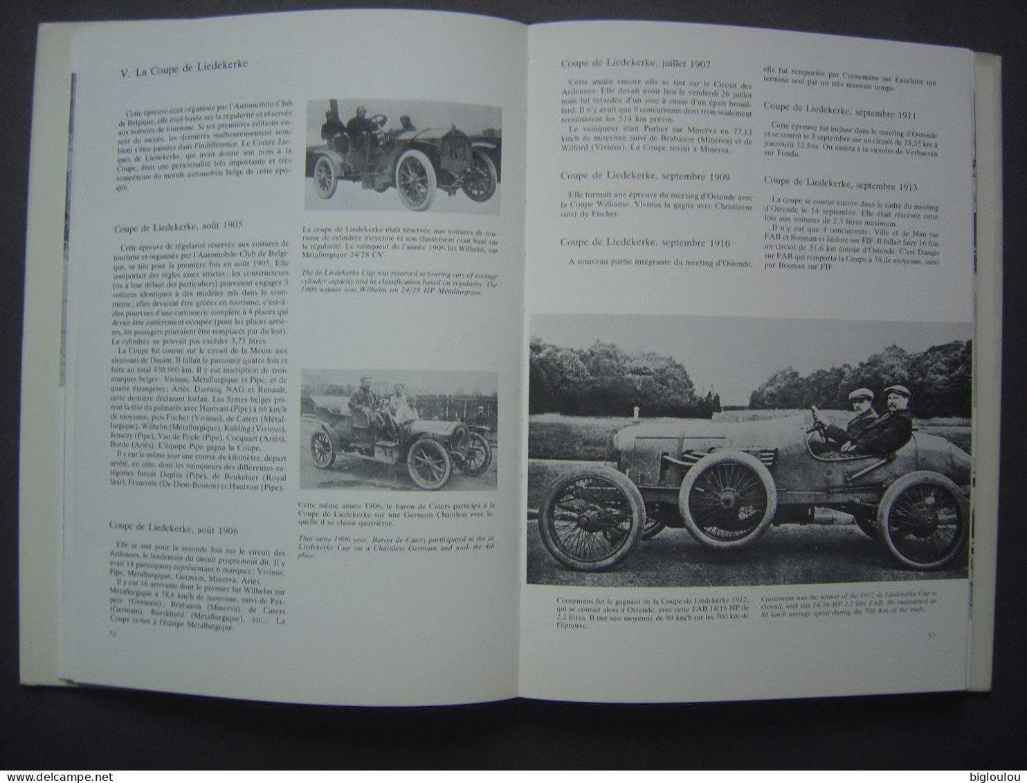 Beau Livre-Album - MOTORSPORT - 60 Ans de Compétition Automobile en Belgique - 1896 - 1956