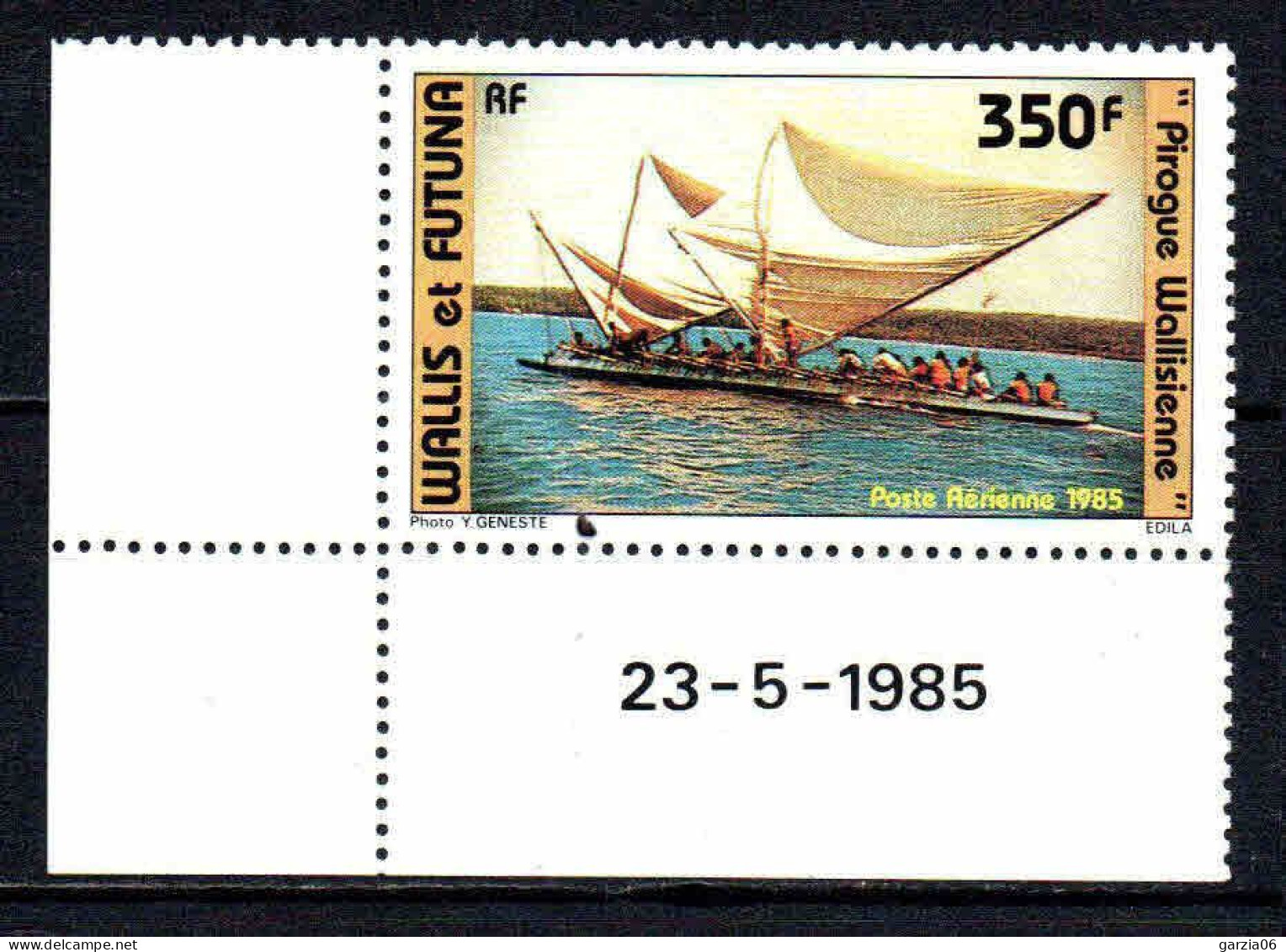 Wallis Et Futuna  - 1985 - Pirogue Wallisienne  - PA 145  - Neuf ** Avec Date - MNH - Neufs