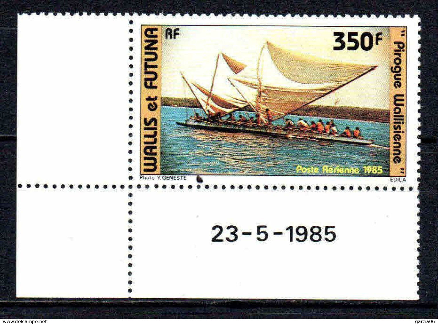 Wallis Et Futuna  - 1985 - Pirogue Wallisienne  - PA 145  - Neuf ** Avec Date - MNH - Unused Stamps