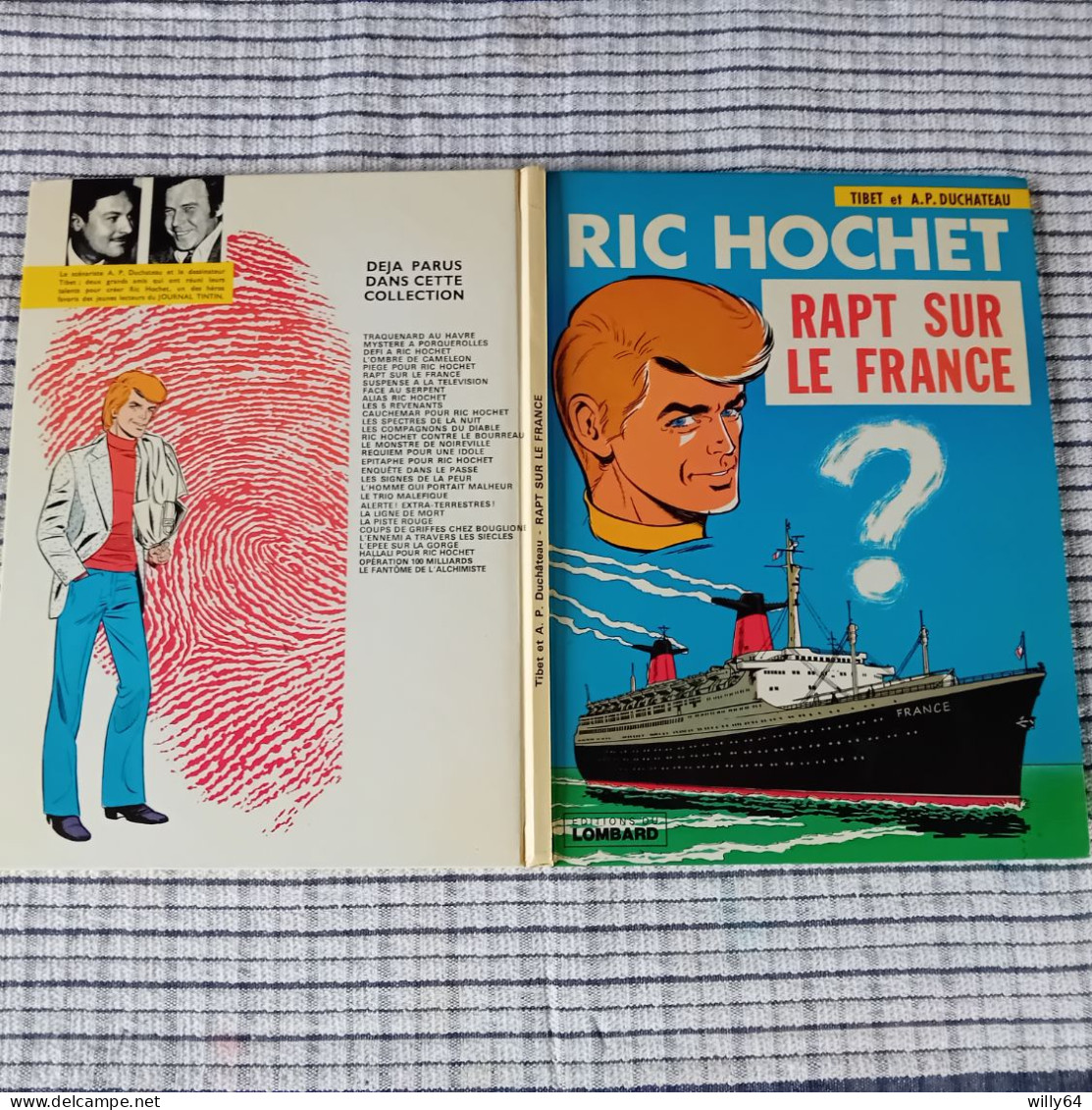 Ric HOCHET   " Rapt Sur Le France "  1978  Du LOMBARD  TBE - Tuniques Bleues, Les
