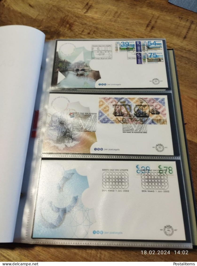 Album with envelopes FDC Netherlands, UN, Australia, Monaco, St. Vincent, Hungary, Maldives, South Africa,