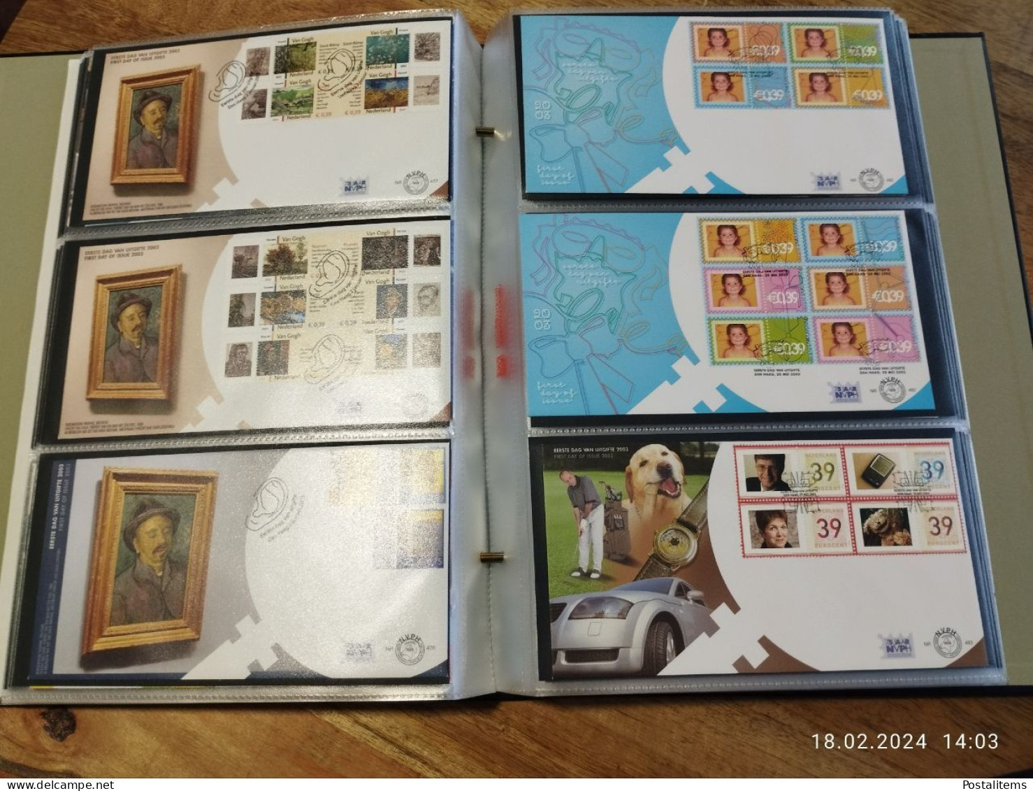 Album with envelopes FDC Netherlands, UN, Australia, Monaco, St. Vincent, Hungary, Maldives, South Africa,