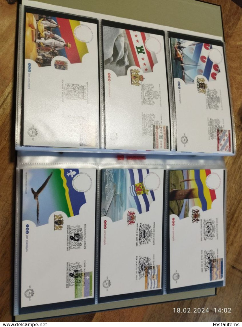 Album with envelopes FDC Netherlands, UN, Australia, Monaco, St. Vincent, Hungary, Maldives, South Africa,