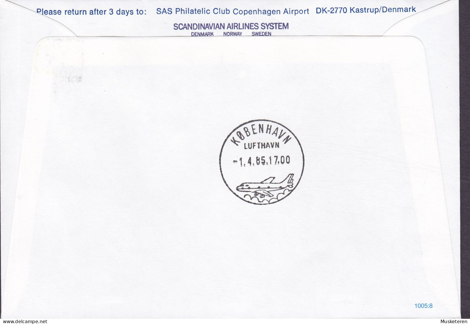 Sweden First SAS Fokker F27 Flight KALMAR-KÖPENHAMN 1985 Cover Brief Lettre Fish Fisch Poisson Stamp - Lettres & Documents