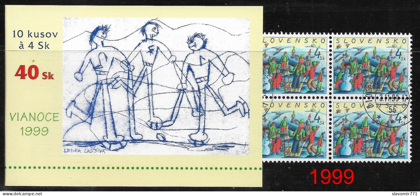 Slovakia 1999 ** Christmas  ** Michel SK 354  ** CTO ** Slowakei ** Full Booklet - Altri & Non Classificati