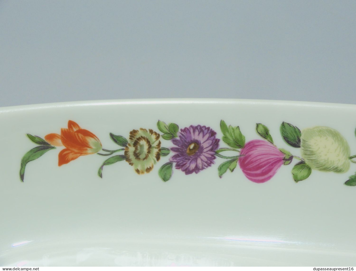 -PLAT RECTANGLE  PORCELAINE de PARIS décor LES QUATRES SAISONS Déco TABLE   E