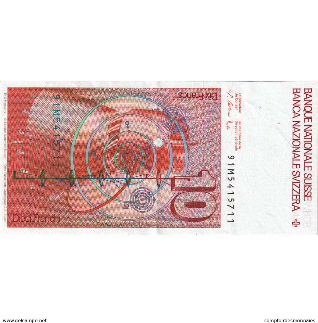 Suisse, 10 Franken, 1987, KM:53g, SUP - Svizzera