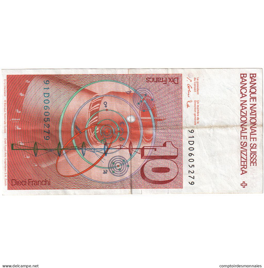 Suisse, 10 Franken, 1987, KM:53g, TTB - Switzerland