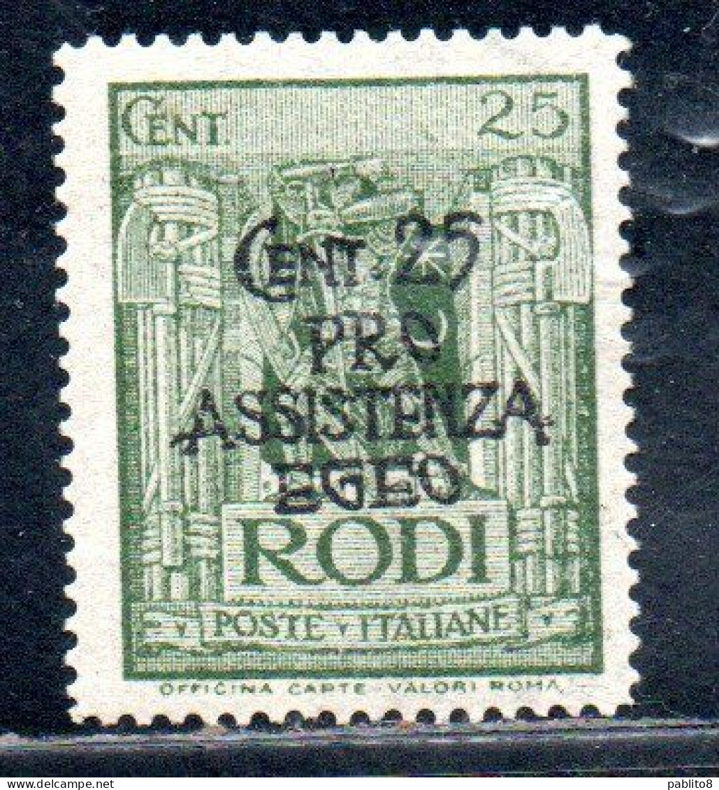 EGEO 1943 PRO ASSISTENZA EGEO 25c + 25C  MNH - Egeo (Ocu. Alemana)