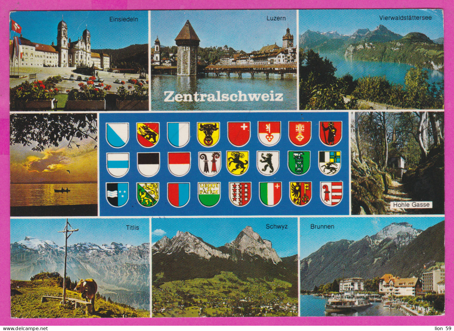 293646 / Switzerland - Zentralschweiz Einsiedein Luzern Titlis Schwyz Brunnen PC 1992 USED 70 C RABBIT Definitive Issues - Collections & Lots