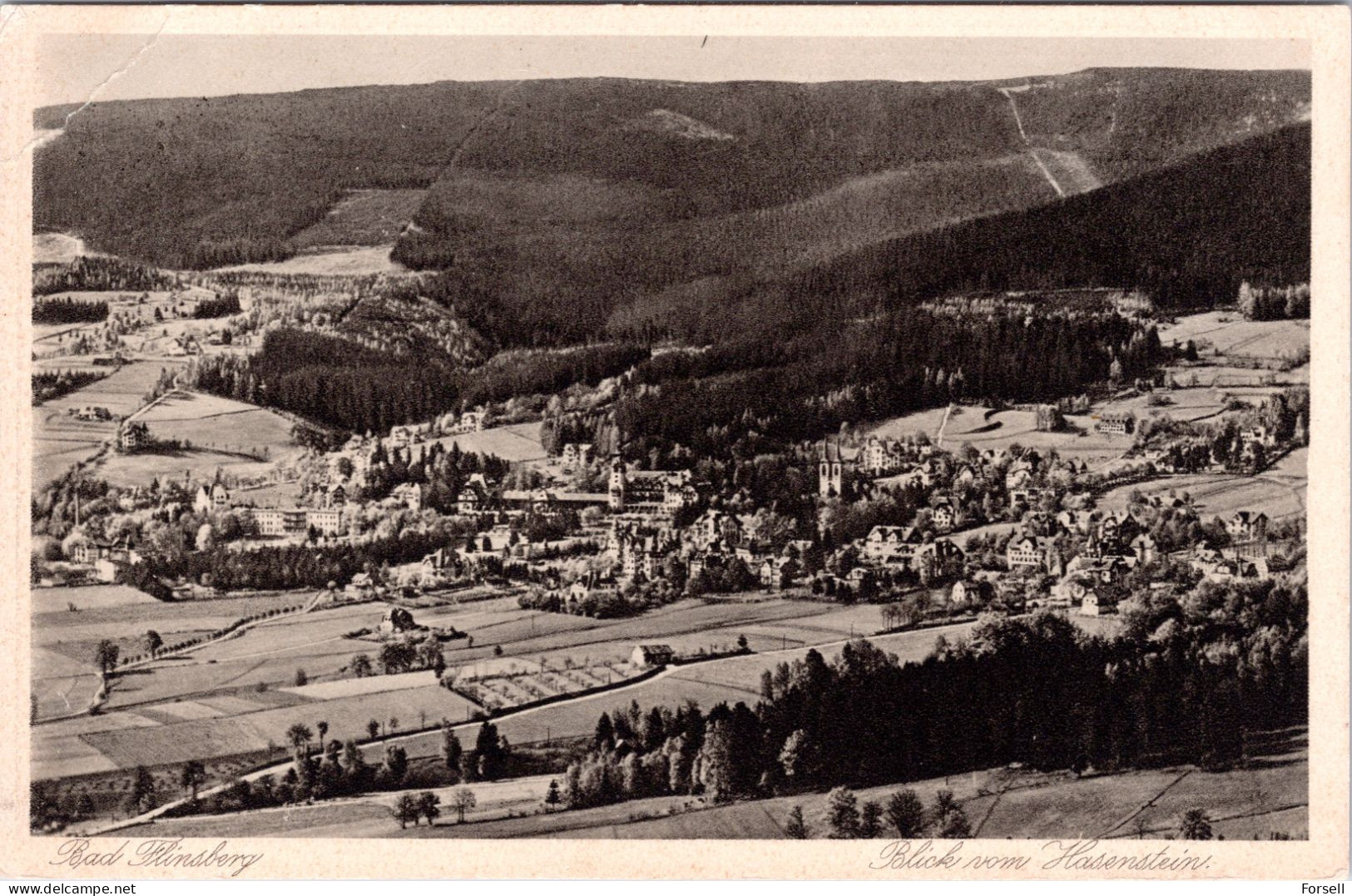 Bad Flinsberg , Blick Vom Hasenstein (Ungebraucht) - Sudeten