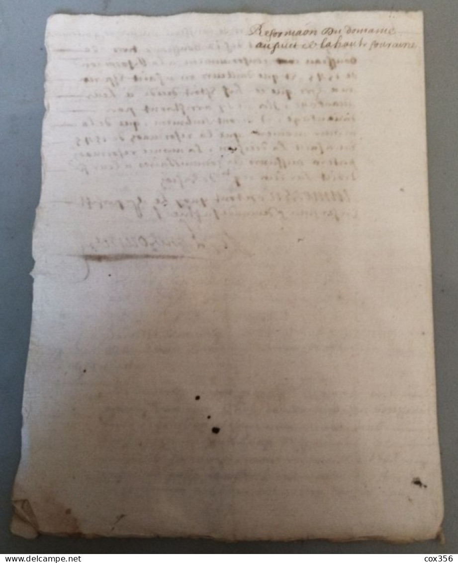 VIEUX PAPIERS Cachets BRETAGNE 1638 . Signer BLANGOUIN