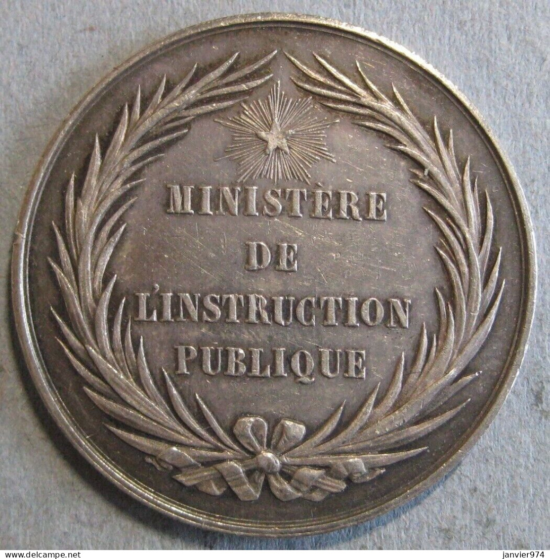 Médaille En Argent Bureau Administration Des Lycées, Décembre 1879 Poinçon Pipe - Professionals/Firms