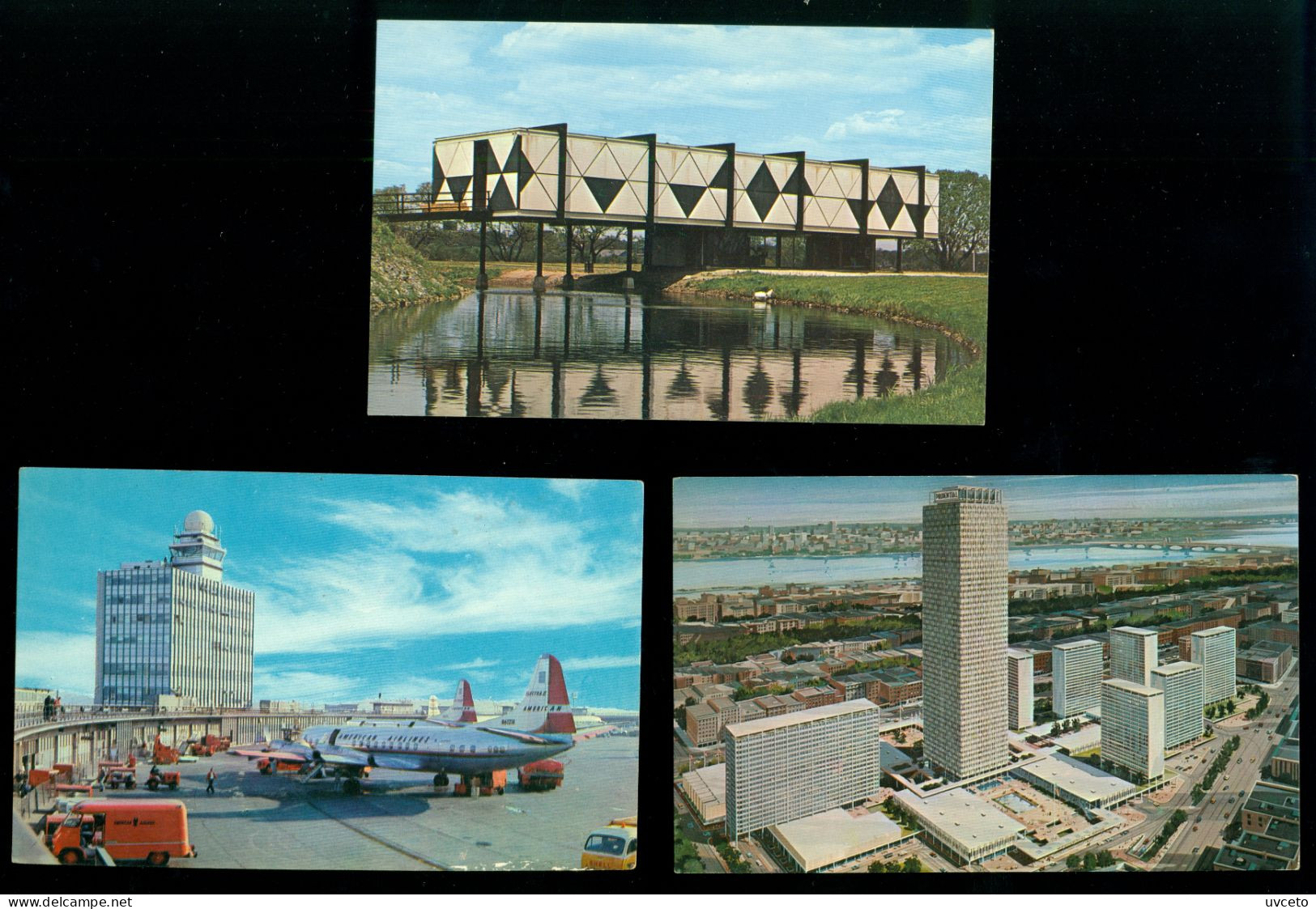 USA, Massachusetts, Boston,Airport, Prudental Center, 1960's, 3 Postcards N100d - Boston