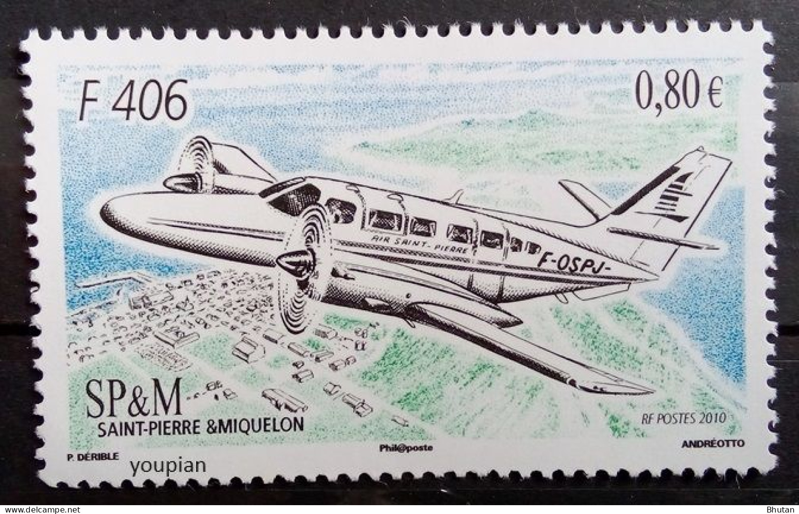 St. Pierre And Miquelon 2010, Airplane, MNH Single Stamp - Unused Stamps