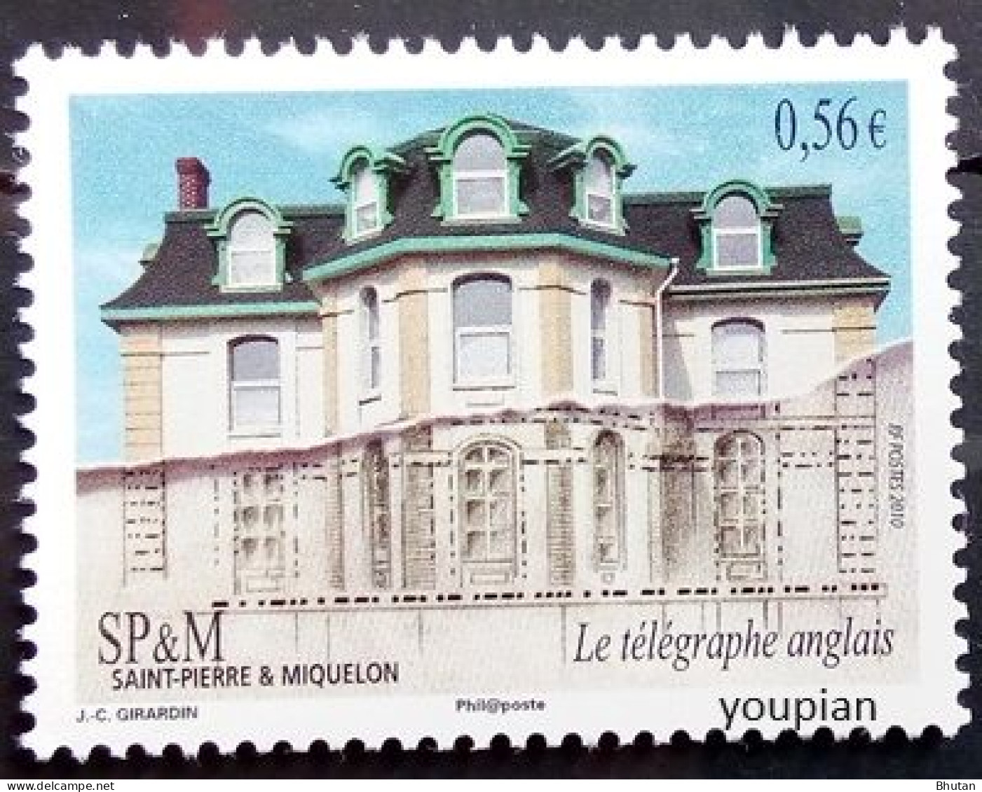 St. Pierre And Miquelon 2010, Renovation Of The English Telegra, MNH Single Stamp - Neufs