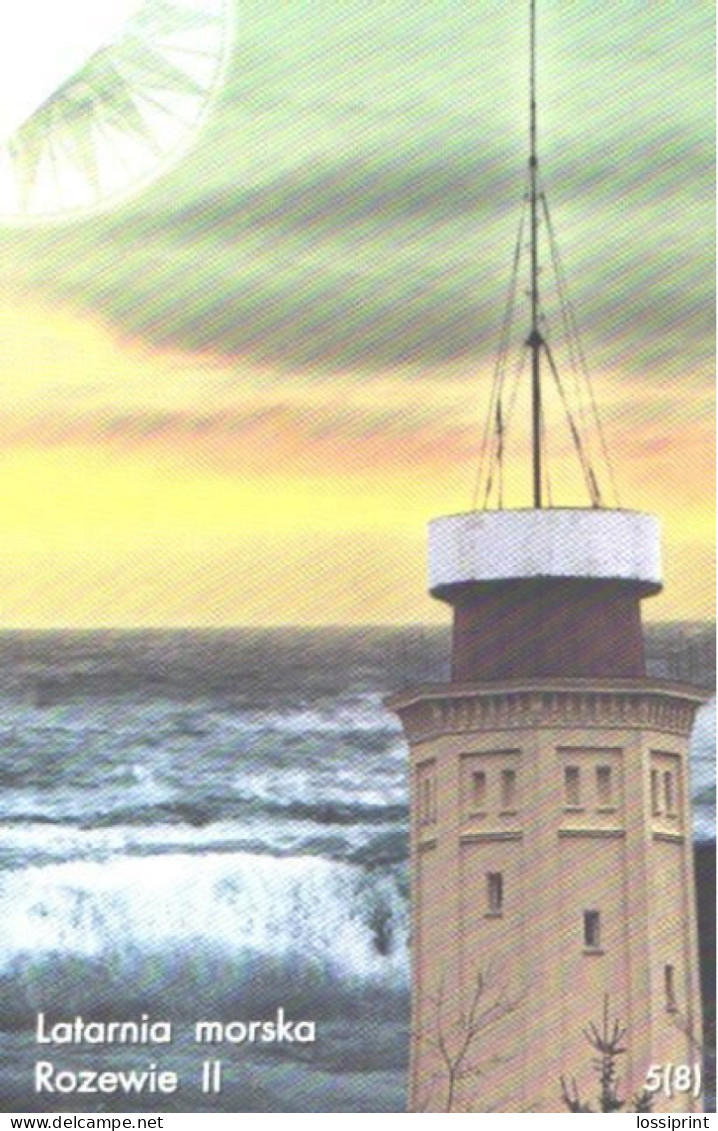 Poland:Used Phonecard, Telekomunikacja Polska S.A., 25 Units, Rozewie II Lighthouse - Phares