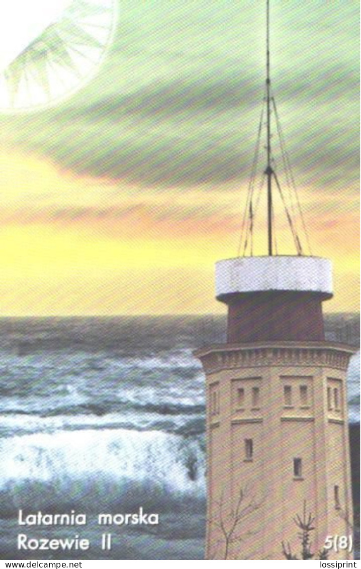 Poland:Used Phonecard, Telekomunikacja Polska S.A., 25 Units, Rozewie II Lighthouse - Vuurtorens