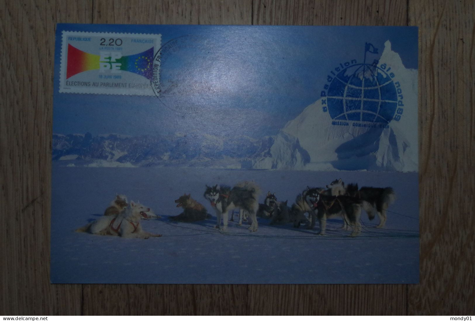 2-2269 Station Polaire Elin North Pole Nord Drifting Station Amiens Chien De Traineau Dogsled - Stazioni Scientifiche E Stazioni Artici Alla Deriva