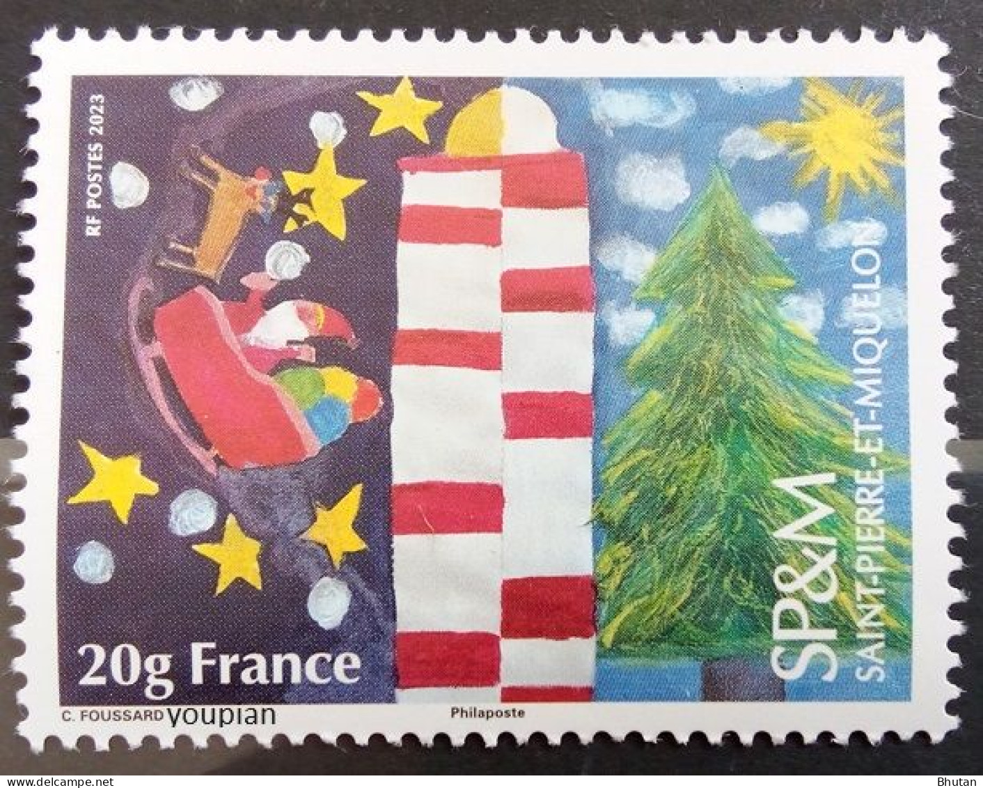 St. Pierre And Miquelon 2023, Christmas MNH Single Stamp - Ungebraucht