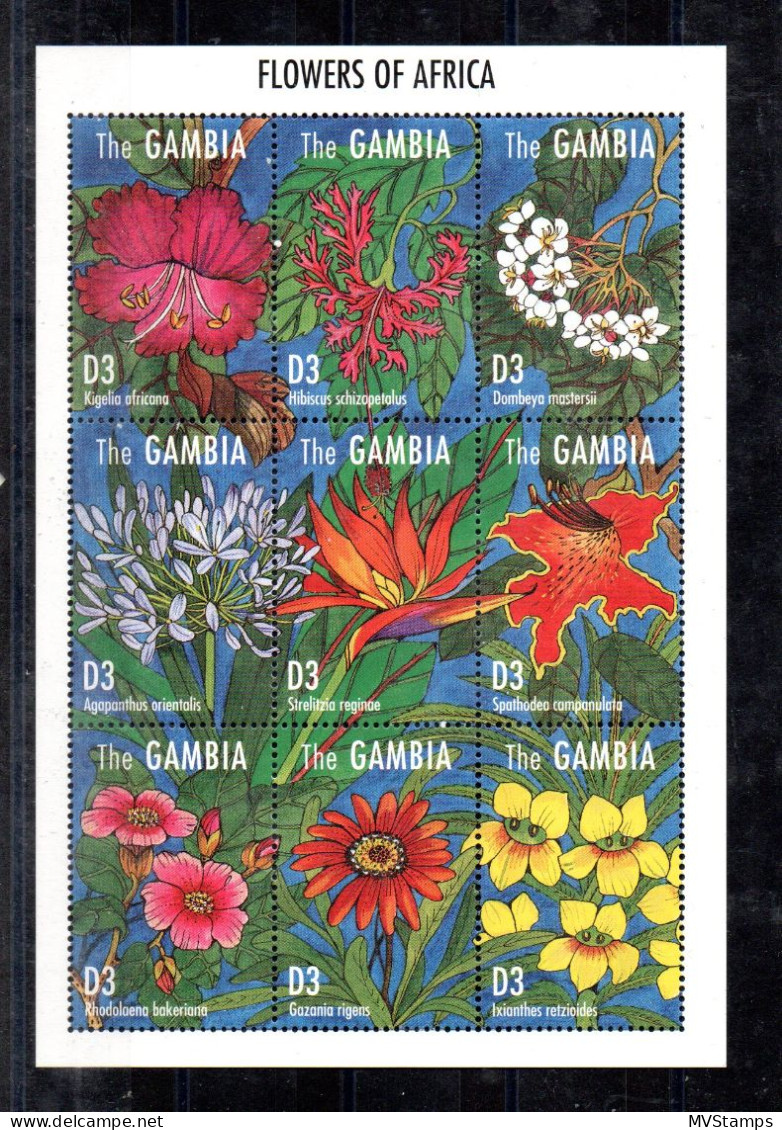 Gambia 1995 KLB 2170/79 Orchideen/Blumen/Flora Postfrisch - Gambie (1965-...)